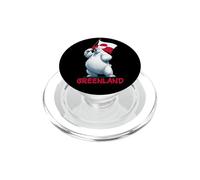 Cool Patriotic Ice Bear with Greenland Colors Costume PopSockets PopGrip for MagSafe