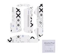 Cool Patterns Textures Anti Slip Grip Tape Palm Sweat Absorptio Mouse Skin Compatible for Razer DeathAdder V3 Pro Wireless Gaming Mouse (White)