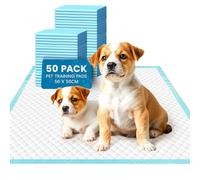 Cool Paws Puppy Pads - Ultra-Thick, Leakproof, and Odour-Locking Training Pads for Dogs & Puppy, Fast-Drying, Tear-Resistant, Eco-Friendly, Disposable, Medium 50 Pack