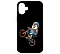 Cool Penguin BMX 99 Extreme Bike Stunts Kids Case for iPhone 16 Plus