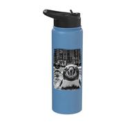 Cool Penguin Selfie in New York Stainless Steel Insulated Water Bottle
