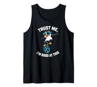 Cool Penguin Unicycle Trust Im Good At This Humor Tank Top