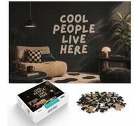 Cool People Live Here, Classic Puzzle, 1000 Pieces, 1000pcs (40x28cm) | For Christmas and winter evenings, this adult jigsaw puzzle with 1000 pieces fits relaxed evenings through December.