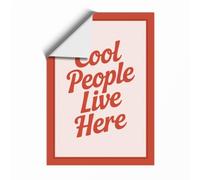 Cool People Live Here Typography Unframed Wall Art Print A1 (84.1×59.4cm), Wall Decor for Living Room, Bedroom, Office & Home, Art Gift
