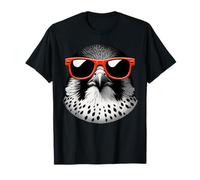 Cool Peregrine Falcon Bird Wearing Sunglasses Graphic Art T-Shirt