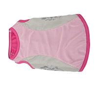 Cool Pet Tank Top with Reflective Pattern, Dog Clothing, Breathable Polyester Coat for Pomeranian Corgi, Summer (L)