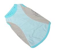 Cool Pet Tank Top with Reflective Pattern, Dog Clothing, Breathable Polyester Coat for Pomeranian Corgi, Summer (L)