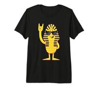 Cool Pharaoh Rock Hand Sign Egyptian Character Graphic Funny Premium T-Shirt