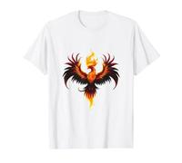 Cool Phoenix, Firebird, Mythical Bird Value Graphic T-Shirt, Men, White, XL