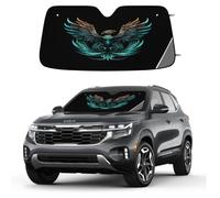 Cool Phoenix Pattern Car Windshield Sun Shade Foldable Reflective Sunshade UV Protection Heat Block Front Window Shade for Car Truck SUV Keeps Interior Cool with Suction Cups