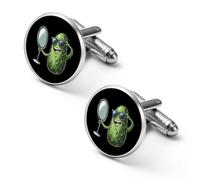 Cool Pickle Mens Classic Cufflinks Custom Shirt Cuff Links Jewelry Accessories for Business Wedding 0.7" 0.8"