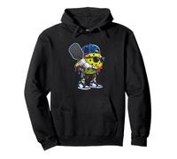 Cool Pickleball Character With Paddle Swag Pullover Hoodie