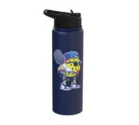 Cool Pickleball Character with Paddle Swag Stainless Steel Insulated Water Bottle