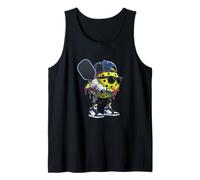 Cool Pickleball Character with Paddle Swag Tank Top
