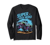 Cool Pickup Truck Stunt Exhibition Muscle Car Turbo Kids Long Sleeve T-Shirt