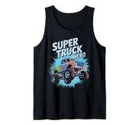Cool Pickup Truck Stunt Exhibition Muscle Car Turbo Kids Tank Top