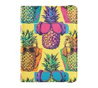 Cool Pineapple Art Style Leather Passport Holder Combo with Vaccine Card Slot Card Holder Passport Case Waterproof