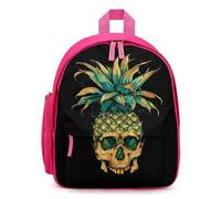 Cool Pineapple Skull Cute Backpack Small Daily Daypack Travel Shoulder Bag with Adjustable Strap Funny Graphic