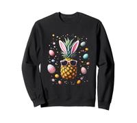 Cool Pineapple with Bunny Ears & Sunglasses Sweatshirt
