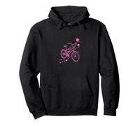 Cool Pink Bicycle with Abstract Elements Pullover Hoodie
