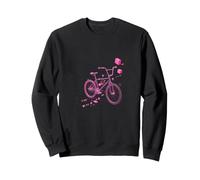 Cool Pink Bicycle with Abstract Elements Sweatshirt
