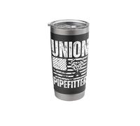 Cool Pipefitter Art for Men Women Plumber Tool Steamfitter Stainless Steel Insulated Tumbler