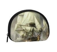 Cool Pirate Ship Portable Mini Change Storage Bag, Stylish and Compact Coin Purse, Suitable for Daily Carrying