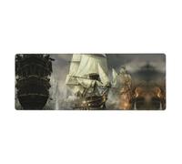 Cool Pirate Ship Premium Spill-Proof Stain-Resistant Cloth Gaming Mouse Pad 800 X 300 X 3 Mm Long Desk Pad