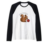 Cool Pixel Squirrel Raglan Baseball Tee