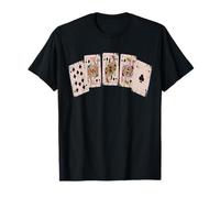Cool Poker Ace Royal Flush Poker Player Cards Poker Face T-Shirt