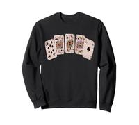 Cool Poker Ass Royal Flush Poker Player Cards Poker Face Sweatshirt