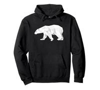 Cool Polar Bear Geometric Pattern Boho Art Christmas Animal Pullover Hoodie