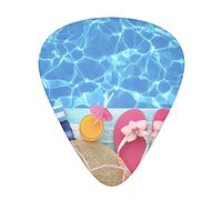 Cool Pool Water Guitar Picks 12 Pcs Classical Triangle Guitar Plectrums Includes Thin, Medium & Heavy Gauges 3 Sizes for Bass Electric Acoustic Guitars Ukulele with Organizer Storage Box