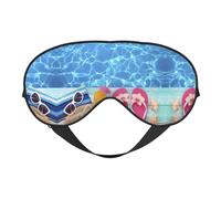 Cool Pool Water Sleep Mask Night's Sleep Soft Eye Mask Adjustable Strap Works Nap Position Sleeping Aid