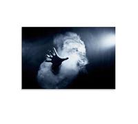 Cool Poster with Smoke And Halloween Ghosts Poster Vintage Art, Wall Canvas, Decoration Aesthetic, Living Room, Kids Room Dormitory, Cafe, Bathroom, Suitable for Bedroom, Gym, Cool Classic 12x18inch(3
