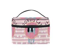 Cool Pretty Funny Cat Kitty Cosmetic Bag Organizer Zipper Makeup Bags Pouch Toiletry Case for Girl Women
