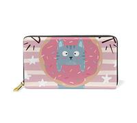 Cool Pretty Funny Cat Kitty Wallet Real Leather Zipper Coin Phone Purse Clutch for Women