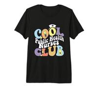 Cool Public Health Nurses Club RN Nurse Practitioner Groovy Premium T-Shirt