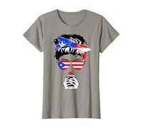 Cool Puerto Rican Coffee Mama Mom Girl Aunt Puerto Rico Flag T-Shirt