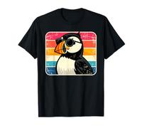 Cool Puffin Sunglasses Retro Funny Puffin Lover Bird Men T-Shirt