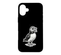 Cool Puffin Wearing Sunglasses Bird Drawing Art Case for iPhone 16 Plus