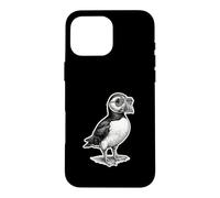 Cool Puffin Wearing Sunglasses Bird Drawing Art Case for iPhone 16 Pro Max