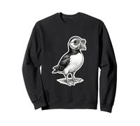 Cool Puffin Wearing Sunglasses Bird Drawing Art Sweatshirt
