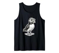 Cool Puffin Wearing Sunglasses Bird Drawing Art Tank Top