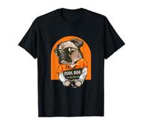Cool Pug Dog with Sunglasses Funny Dog Lover Graphic Value Graphic T-Shirt