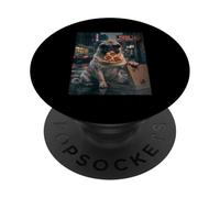 Cool Pug Pizza Nocturne Night Dog PopSockets Adhesive PopGrip