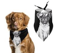 Cool Pug Puppy Pet Bandana Dogs Triangle Scarf Cats Handkerchief Puppy Costume