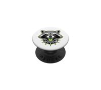 Cool Punk Rock Raccoon Face Spiked Collar Metal Music PopSockets Adhesive PopGrip