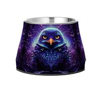 Cool Purple Penguin Artwork Pet Bowl Non Slip Anti Skid Dog Bowls Stainless Steel Stackable Food Puppy Bowl Dishes