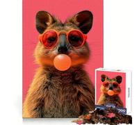 Cool Quokka with Sunglasses 1000 Piece Jigsaw Puzzle for Teenagers Focus Skill, Indoor Play, Fun Challenge, Home Art (38x52cm)